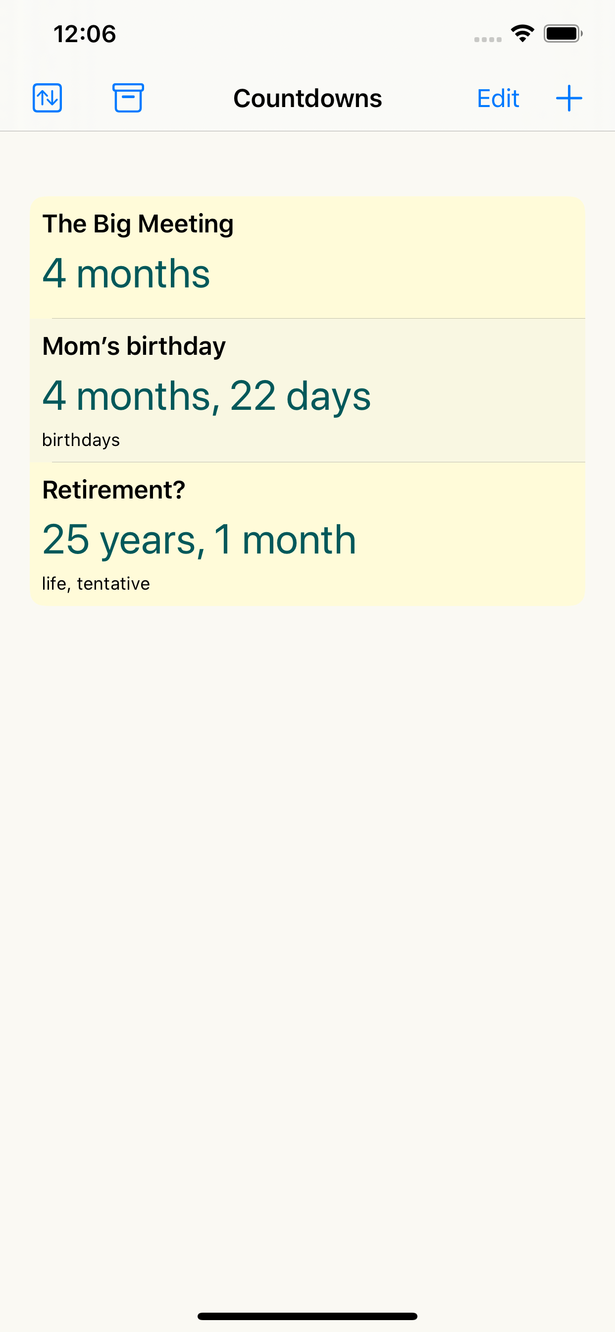 Super Countdown Tracker screenshot 1